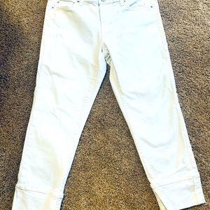 NEW, Size 10, Gap, Stretchy, White Crop Jeans